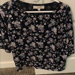 Nice navy flower blouse